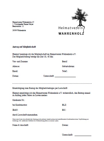 mitglied antrag pc